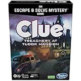 Clue Board Game Treachery at Tudor Mansion, Escape Room Game, Cooperative Family Murder Mystery Games, Ages 10 and up, 1-6 Players