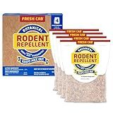 Fresh Cab Rodent Repellent - Botanical Pest Control for Indoor Use - Safe for Kids & Pets When Used As Directed - Made with Plant Fibers, Balsam Fir Essential Oil & Fragrance - 4-Pack