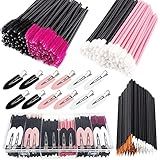 283 Pieces Makeup tools Kit Includes Plastic storage Organizer Box Hair Clips Eyeliner Brushes Mascara Wands and Lipstick Applicators For Lip (283A)