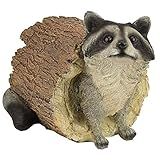 Design Toscano Bandit the Raccoon Indoor/Outdoor Garden Animal Statue, 10 Inch Long, Cast Stone Resin, Full Color Finish