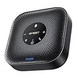EMEET Conference Speakerphone M0 Plus, 4 AI Mics 360° Voice Pickup, Noise Reduction, USB C Speaker, Bluetooth Conference Speaker for 8 People w/Daisy Chain for 16 Compatible with Leading Software