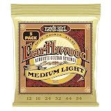 Ernie Ball Earthwood Medium Light 80/20 Bronze Acoustic Guitar Strings 3-pack, 12-54 Gauge (P03003)
