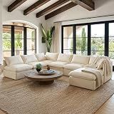 Cloud Modular Hosting Sectional, Oversized Deep Seat Comfort, Luxe Chenille
