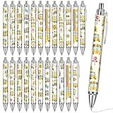 VorkiVecKi School Bus Ballpoint Pens - 24 Pcs Driver Appreciation Gifts Set Work Motivational Supplies Retractable Black Ink Ball Point Pen Fine Favors for Driver Teacher Students Office Essentials