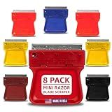 MINISCRAPER® Original Plastic Razor Scraper – 8 Pack Multi‑Surface Tool
