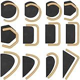 Pottery Mug Handle Molds 12Pcs Mug Handle Forms Mug Handle Making Tool for Pottery Ceramic Mug Handle Molds for Clay with Various Shapes and Sizes-Black