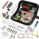 Guitar Tool Kit, 119 Pcs Professional Guitar Repair Kit, Guitar Maintenance Kit with Guitar Tools Accessories and Carry Bag, Guitar Setup Kit for Electric Guitar Acoustic Guitar Ukulele Banjo Bass