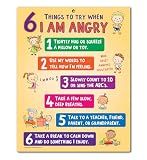 ZOCO – Behavior Management Chart – Anger Control & Coping Tools for Kids – Home & School Calm Down Corner Supplies – Laminated Card with Magnets, 8.5" x 11"