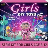 DIY Girls STEM Project, Kids Science Experiments Arts and Crafts Electric Toys Ages 8 9 10 11 12+ Teens, Educational Engineering Kit Present for Girls, Robotics Building Set & Birthday Gift idea