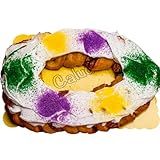 Caluda's Traditional King Cake: The Best New Orleans Flavor with Icing and Sugar on the Side - Indulge in the Delicious Flavors of New Orleans with Caluda's Traditional King Cake(Pack of 1)