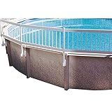 Blue Wave 24-inch Above Ground Pool Fence Kit for Privacy & Safety, 8 Sections – Made with Sturdy, Weather-Resistant Vinyl & Mounting Brackets – Easy to Install Above Ground Pool Accessories – White