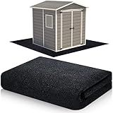 Haull Outdoor Storage Shed Floor Moat Waterproof Outdoor Carport Mat Thickened Soft Patio Furniture Pad Washable with Non Slip Backing, Storage Shed Not Included(6 x 8.2 ft)