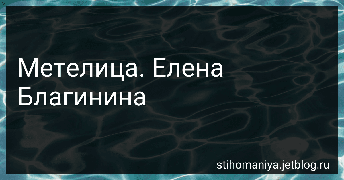 Метелица. Елена Благинина preview
