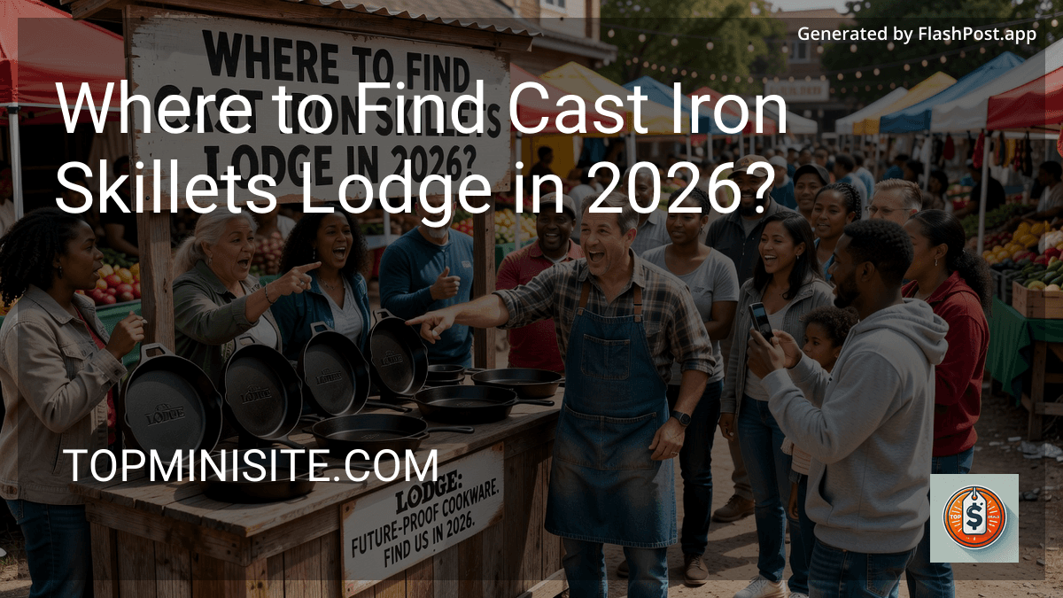 Where to Find Cast Iron Skillets Lodge in 2026?