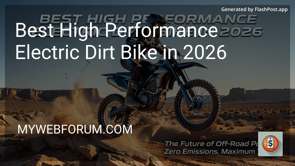 Best High Performance Electric Dirt Bike in 2026