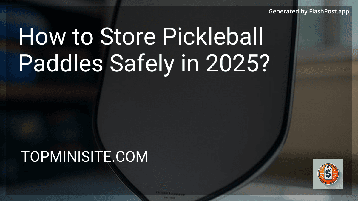 How to Store Pickleball Paddles Safely in 2025? image