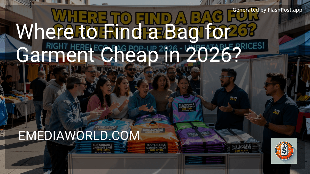 Where to Find a Bag for Garment Cheap in 2026?
