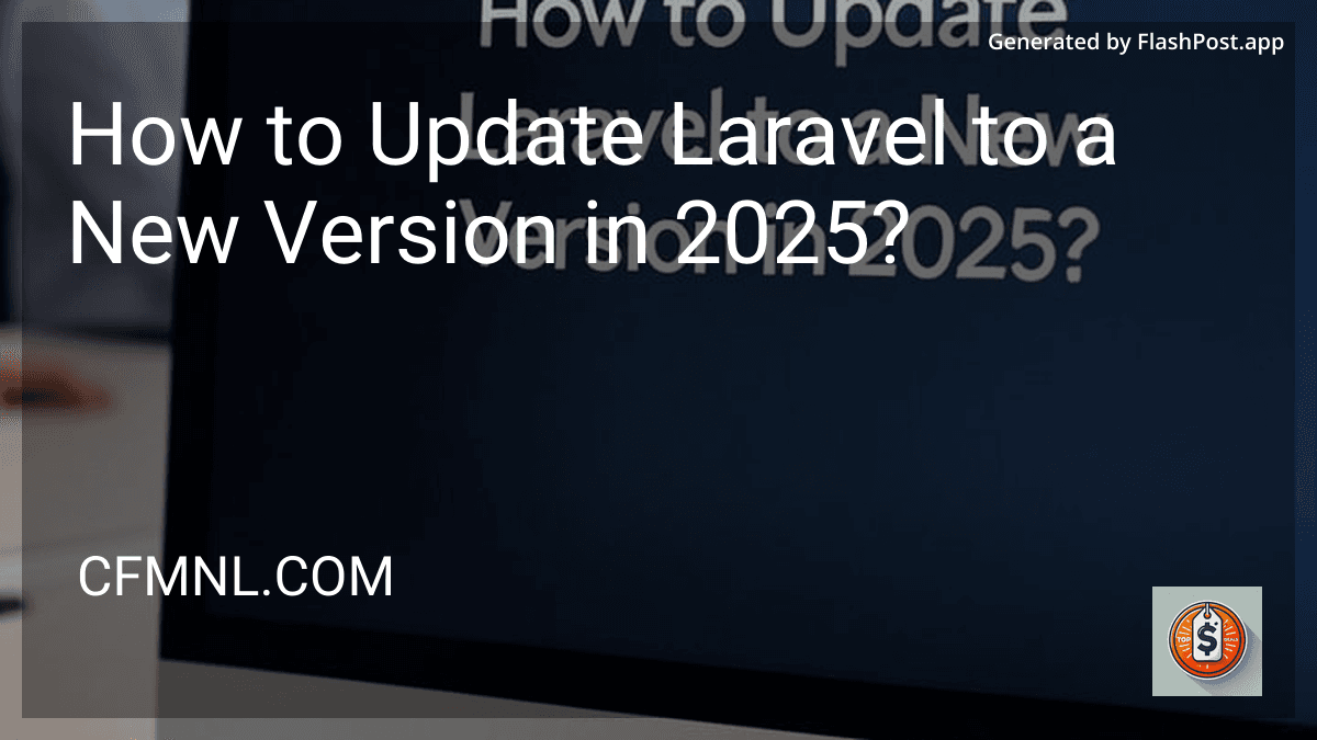 How to Update Laravel to a New Version in 2025? image