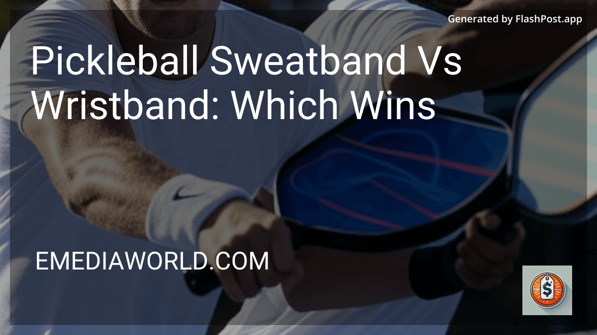 Pickleball Sweatband Vs Wristband: Which Wins in 2026 preview