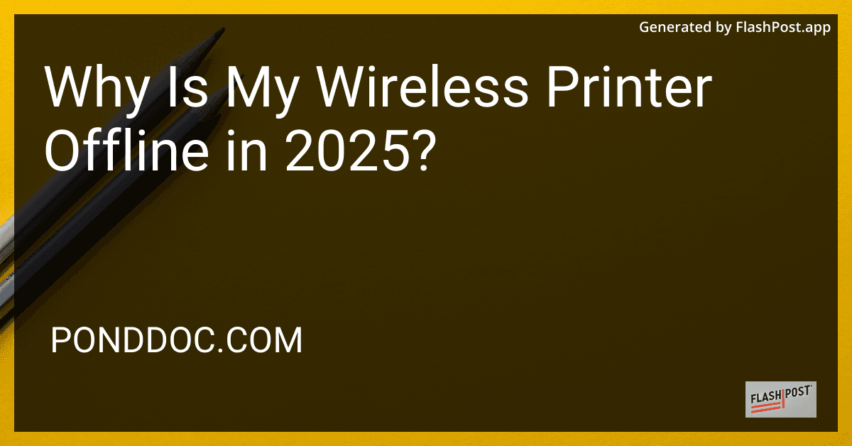Why Is My Wireless Printer Offline in 2025? image