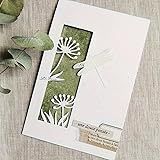 Lapoo 3D Backgrounds Frame Metal Cutting Die for Scrapbooking, New Cutting Dies DIY Album Card Making Decor Paper Craft Metal Die Cuts Party Wedding Decorations (Grass Window 4.1 x 2.9 in)