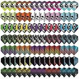 CyeeLife Standard Dart Flights 35 Sets 105 Pcs Durable PET Replacement Feather Tail Wing for Steel Tip and Soft Tip Darts - Perfect Accessories Equipment Supplies for Dart Games