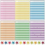18 Pack Incentive Chart for Classroom Reward Chart for Kids Multi Color Laminated Dry Erase Chart with 1760 Star Stickers Behavior Chart for Learning Classroom School Attendance (Fresh Style)