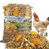 MAQIHAN 10oz Chicken Nesting Herbs - Dried Herb Layer Feed Coop and Run Insulation Roosting Bars for Box Pads Supplies Laying Hens Chicks Vacuum Packed Bedding Winter