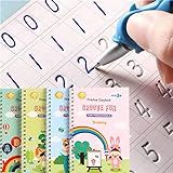 AALGO Handwriting Book Practice for Kids,Reusable Grooved Handwriting Books, Writing Practice for Kids Age 3-5