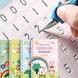 AALGO Handwriting Book Practice for Kids,Reusable Grooved Handwriting Books, Writing Practice for Kids Age 3-5