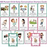 100 Parent-Child Daily Conversation Starters Cards with Picture - Fun Family-Friendly Vivid Question Cards Game for Kids - Learning Materials Great for ESL Teaching: Parent/Teacher/Autism