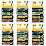 Post-it Assorted Colors, 5x47 inches Message Flags, 24 Count, Sign and Date, 6 Pack (684-SD)