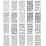 20 Pcs Letter Stencil Kit Planner Stencils Templates Journal Stencils Reusable Number Stencil Small Alphabet Templates for Painting on Wood, Canvas, Notebook