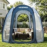 WildFinder 10x10 Pop Up Screen House Tent, Portable Screened Canopy with Mesh Walls, Waterproof Instant Gazebo, Backyard Shade Mosquito Tent for Patio, Backyard, Deck and Camping, Fits 4-6 Person