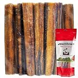 Downtown Pet Supply Jumbo Bully Sticks for Dogs - Natural Beef Chews, Low-Odor & Rawhide-Free, Long Lasting Dog Treats for Aggressive Chewers - Healthy, Safe & Delicious Chews Dogs Love (12" 5 Pack)