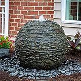 Aquascape 78290 Medium Stacked Sphere Water Fountain Kit, Slate Gray, Landscape Kit