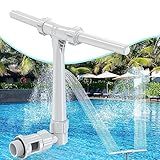 [Patent Pending] 2025 Upgrade Pool Fountain - Dual Spray Water Fountains for Above Ground/Inground Pools, 2-in-1 Adjustable Waterfall Pool Sprinkler Fountain