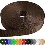 TECEUM 2 Inch Webbing – Brown – 25 Yards – 2” Heavy-Duty Wide Webbing for Climbing Outdoors Indoors Crafting DIY