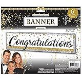 Forum Novelties x79826 Congratulations Banner-5Ft, Multi Color, One Size