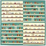 HAMAMONYO Furoshiki(20 in.) 'Panda Library/Emil Blue'