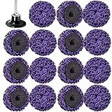 LAIWOO 16 Pack 2" Purple Nylon Coarse Grit Strip Discs for Drill, Paint Remover, Weld Cleaning, Rust Removal