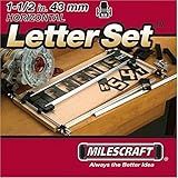 Milescraft 2202 Horizontal Character Template Set 1.5in (42 piece) Router Template set for Sign Making