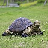 Weather-Resistant Resin Turtle Statue Decoration, Exquisite Handicraft, Artistic Simulation Animal Sculpture, Suitable for Outdoor Gardens, Courtyards, Ponds, Colorful Holiday Decoration Gifts