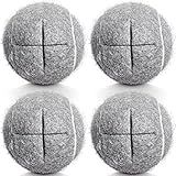 HPWFHPLF Precut Tennis Balls for Walkers, 4 PCS Heavy Duty Long Lasting Glide Balls - Precut for Easy Installation, Universal Felt Pads for Walker Legs & Furniture, Floor Protectors (Grey)