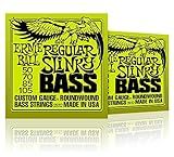 Ernie Ball 2832 Regular Slinky Round Wound Bass Strings 2 Pack