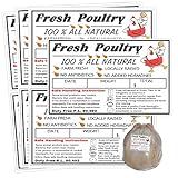 120pcs Poultry Freezer Labels with Safe Handling Instructions Frozen Stickers,Exemption P.L. 90-492(4x2.5 inch)