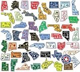 Original U.S. State Magnet Set by Classic Magnets, 3D Rubber Vintage-Style 51-Piece Vintage Magnet Set, Collectible Souvenirs and Gifts Made in the USA