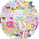 Holographic Stickers 100 Pcs Motivational Sticker Pack, Prizes for Teens Classroom, Waterproof Vinyl Stickers for Water Bottles Laptop Scrapbook Journal Luggage Skateboard Tumbler Notebook Guitar etc