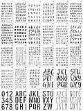 30 Pieces Letter Stencils for Painting 4 x 7 Inch Alphabet Reusable Plastic Numbers Font Templates for Journal Notebook, Diary, Scrapbook Decor Supplies