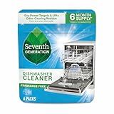 Seventh Generation Dishwasher Cleaning Packs 6 Count Free & Clear Removes odor-causing residue Powered by oxy power